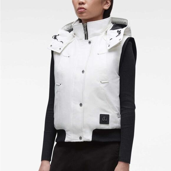 Moose Knuckles Liberty White Down-Filled Vest NWT Size S - Picture 5 of 6